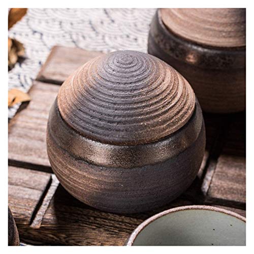 YIHANSS Pot de Arcilla Cerámica de cerámica Cazuela Mini Cacerola con cazuela Redonda de Tapa con Cubierta de gres Sopa de Vapor de cerámica Personal (Color: a)