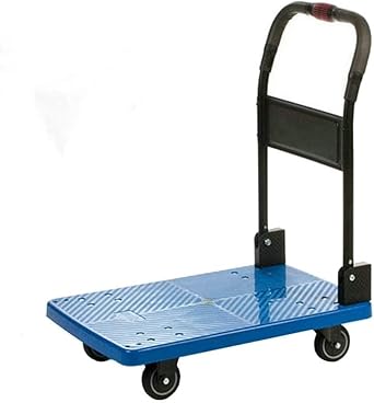 KriShyamFolding Platform Truck Hand Truck Trolley, 500Kg Foldable Push Cart Trolley with 360 Degree Swivel Wheels for Easy Storage-60cm x 90cm