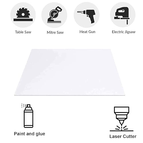 Miniatura 4 de 4 láminas acrílicas transparentes de plexiglás fundido de 12 x 16 x 0.078 pulgadas de grosor (0.079 in) + 0 -.02 pulgadas con papel protector para