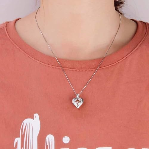 Miniatura 7 de Colgantes de jaula de alas de ángel para fabricación de joyas de perlas, chapados en plata, diseño de jaulas de perlas para regalo adorable, Metal