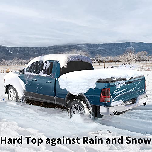 Oedro Hard Tri-Fold Truck Bed Tonneau Cover Compatible With 2009-2023 Dodge Ram 1500 (Classic & New), 5.6 Ft Bed W/O Rambox #TOP4