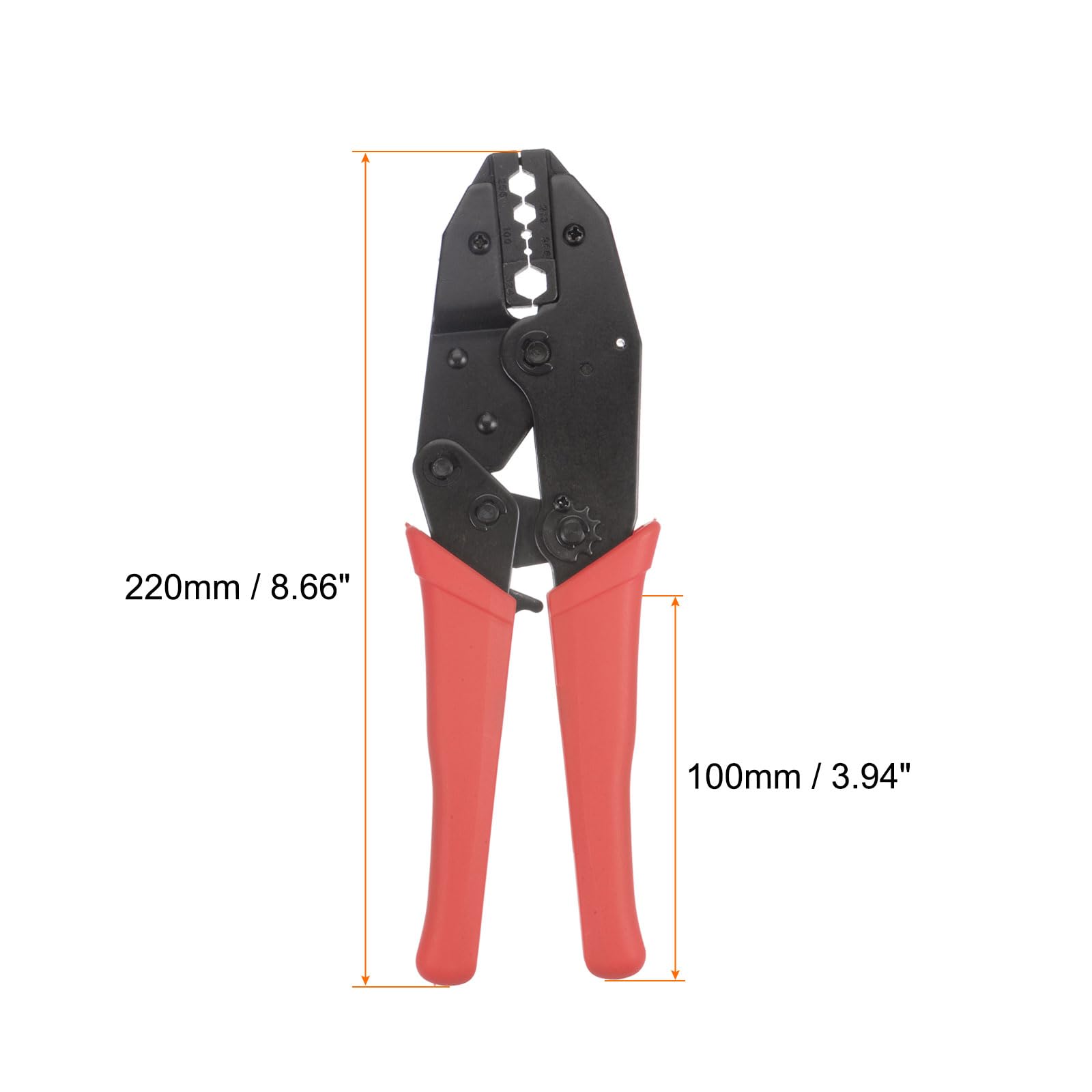 QUARKZMAN Cricchetto pinze pinze Utensile per Crimpatura RG58 RG59 RG62 RG6 .255" .213" .100" .068" .324" Cavo Coassiale connettore BNC, rosso