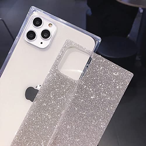 Coque carrée paillettes fluorescente pour iPhone 11 housse transparente - 6
