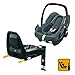 Bébé Confort Pack Siège auto Cosi Rock i-Size (45-75cm) + base FamilyFix i-Size ISOFIX ultra sécuritaire, Sparkling Grey