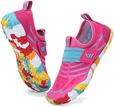 CIOR Boys & Girls Water Shoes Sports Aqua Athletic Sneakers Lightweight Sport Shoes(Toddler/Little Kid/Big Kid) U120WZ2001-M.Pink.Aqa-33