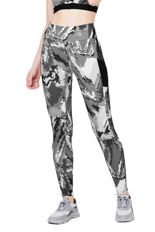 Image of JUST-Dry 7 /8 HIGH Waist CAMO Print GO Train Workout Tights
