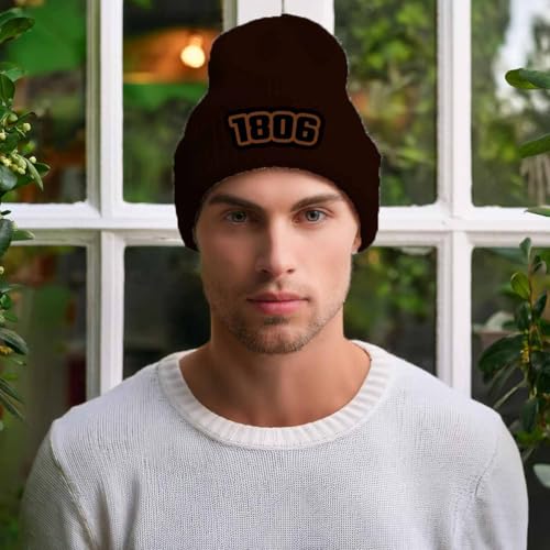Beanie 1806 marron bonnet à revers idéal pour vos balades d'hiver