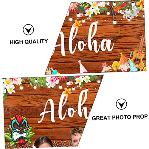Uonlytech 1 Unidade Pano De Fundo Havaiano Aloha Decorações De Festa Adereço De Fotografia Ornamento