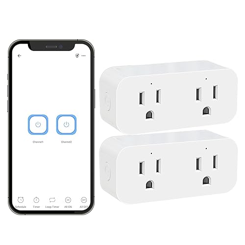 Miniatura 9 de QIACHIP Enchufe inteligente con temporizador de 16A/2000 W con 2 enchufes de control independiente, control remoto de la aplicación Ewelink, enchufe