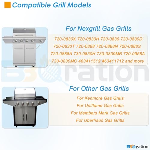 Image of 17 inch Grill Grates for Nexgrill 4-Burner 720-0830H 720-0783E Nexgrill Replacement Parts 5 Burner 720-0888N 720-0888 720-0697, Cooking Grate Grill Parts for Kenmore, Uniflame and More