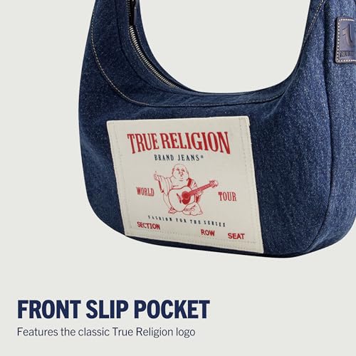 Image of True Religion Women's Shoulder Bag Purse, Buddha Pocket Hobo Handbag with Adjustable Strap