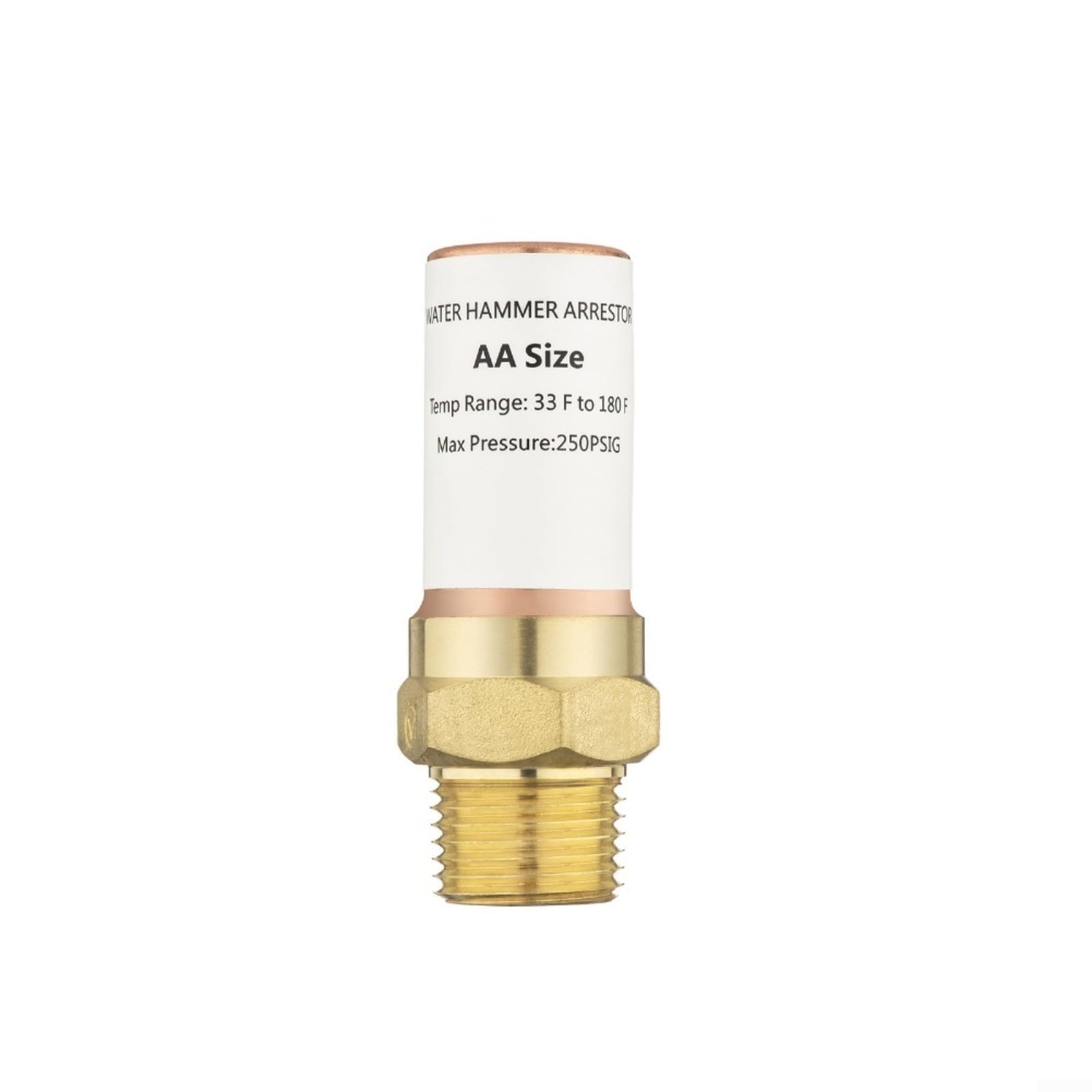 Amortiguador de golpes de agua de acero inoxidable duradero para fontanería residencial