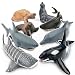 Gizmovine Animals Toys Shark Toy Sea Animal Toys for Kids Plastic Animals Figurines Pool Toys for Toddlers Kids Bath Toys Boys and Girls (Sea Animal Set)