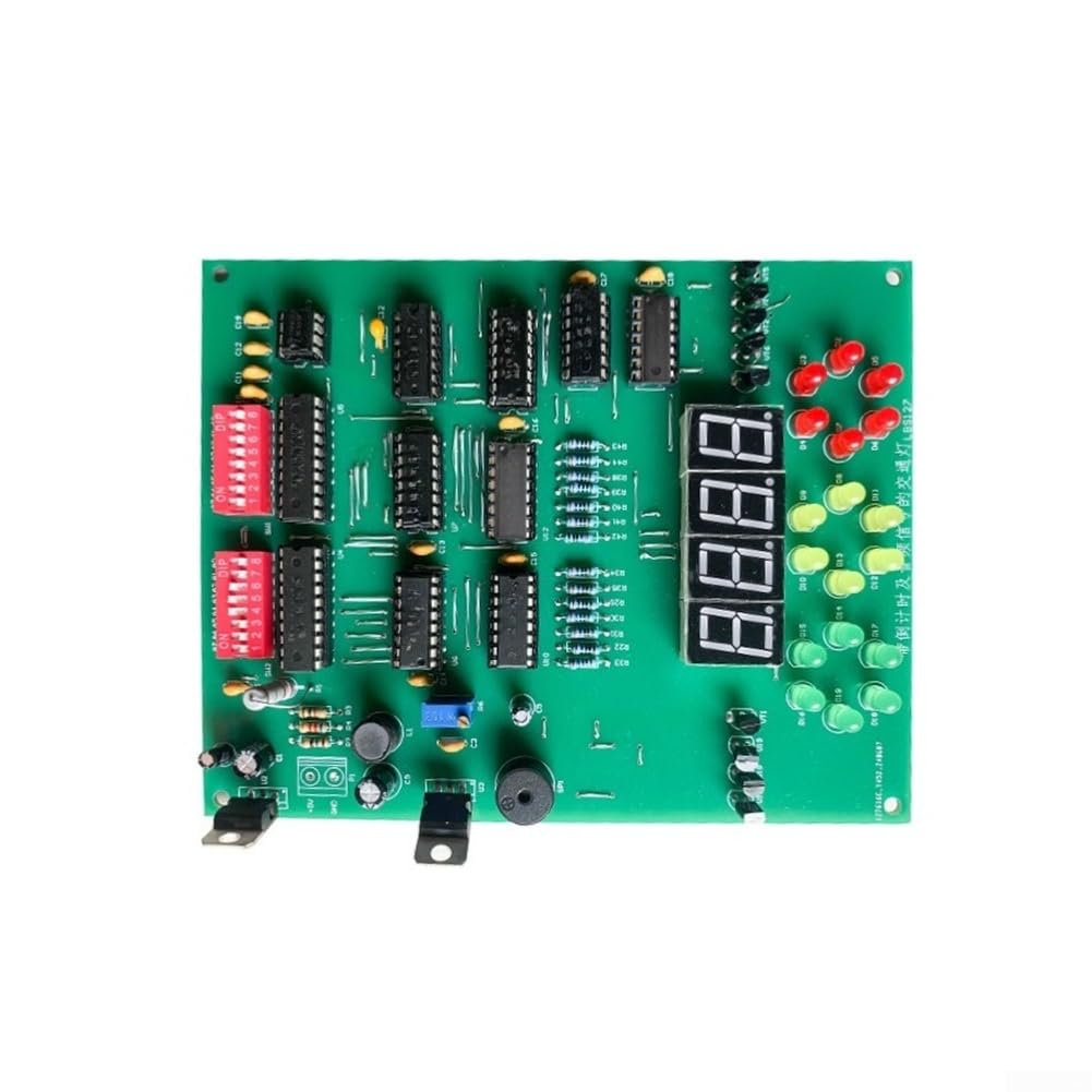 Kit di allenamento leggero con timer e segnale, elettronica fai da te da 5 V, set educativo per circuiti logici digitali e macchina a stato, studenti di progetti di assemblaggio scheda PCB verde
