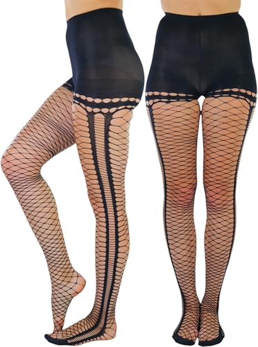 Image of ToBeInStyle Women's Large Mesh Fishnet Patterned Pantyhose Tights