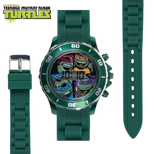 image for Accutime Nickelodeon Teenage Mutant Ninja Turtles Kids' LCD Watch – 