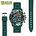 Nickelodeon Teenage Mutant Ninja Turtles Kids' LCD Watch – Flashing Light-Up Display, Bumpy Rubber Strap, Green Bezel, Digital Time Display, Adjustable Fit – Fits Wrists 5.5