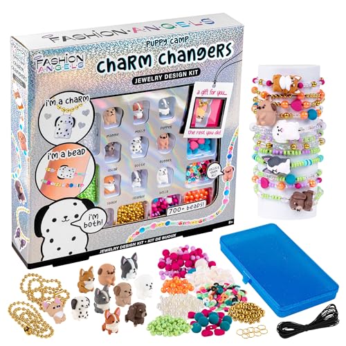 Kit de conception de bijoux à breloques interchangeables et plus de 700 perles colorées