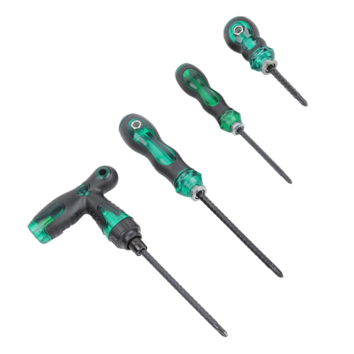 UKCOCO 8pezzi Cacciaviti Telescopici Cricchetto Cacciaviti Manuali Tre Funzioni Per Riparazioni Domestiche e Fai Da Te Include Manico Antiscivolo e Design Resistente