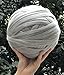 HomeModa Studio Giant Bulky Big Yarn Extreme Arm Knitting Kit Chunky Knit Blanket Very Thick Gigantic Yarn Massive Knitted Loop (Grey, 2.2lbs/57yard/1kg)