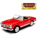 Produktbild New Ray Mercedes-Benz 280SL Pagode Roadster Rot W113 1963-1971 1/43 Modell Auto mit individiuellem Wunschkennzeichen