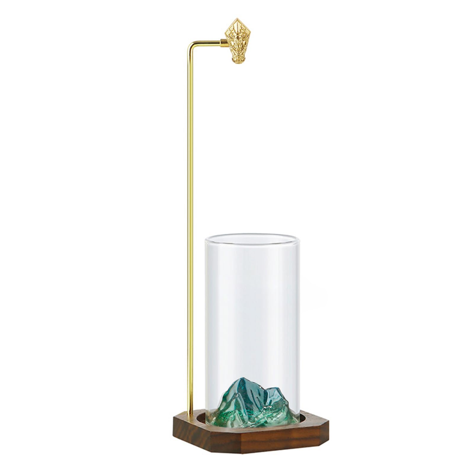Whoasyst Incenses Holder for Sticks, Anti Ashes Flying Burners Holders Glass Ashes Catcher Meditations Yogas Home Decors Wooden Holder for Sticks