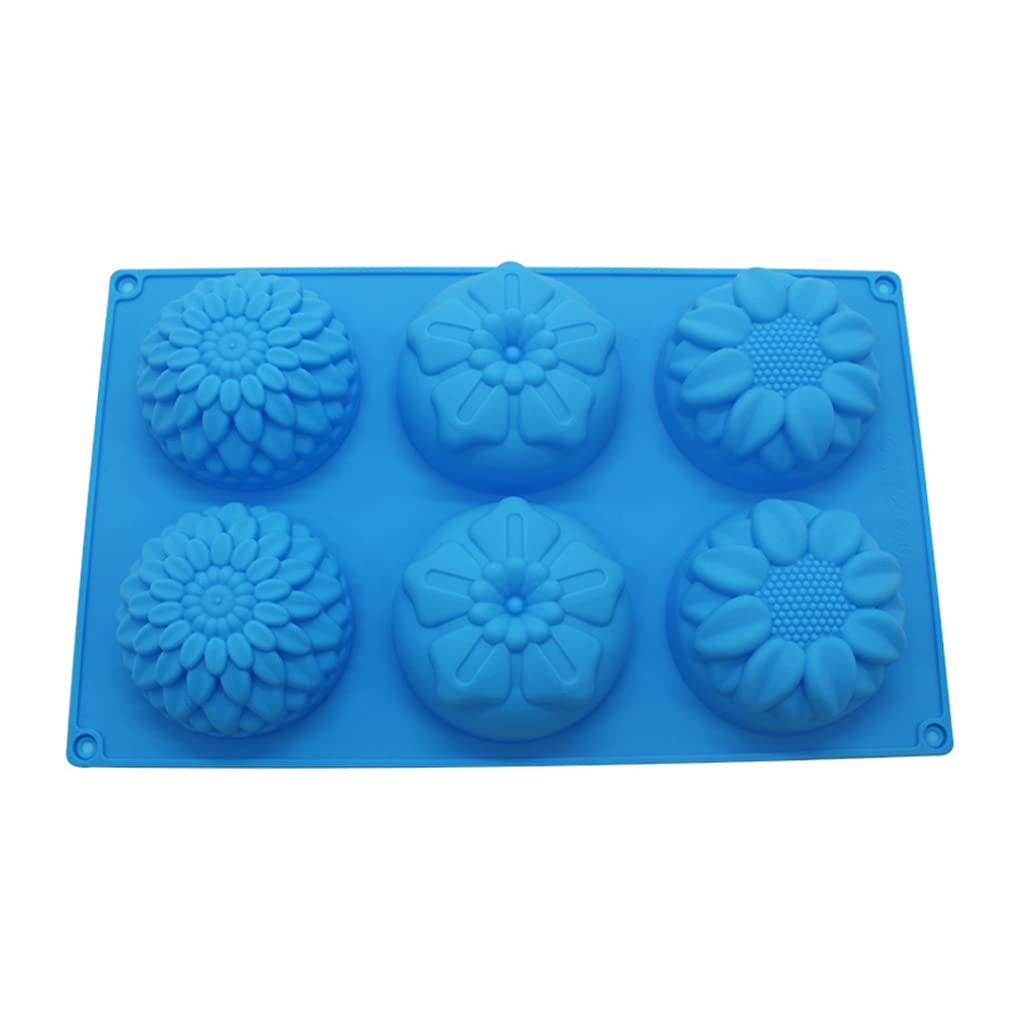 Lot De 4 Moules à Savon En Silicone En Forme De Fleur – 6 Cavités Par Moule, Réutilisables, Pour Savonnerie Artisanale Ou Pâtisserie (couleur Aléatoire)