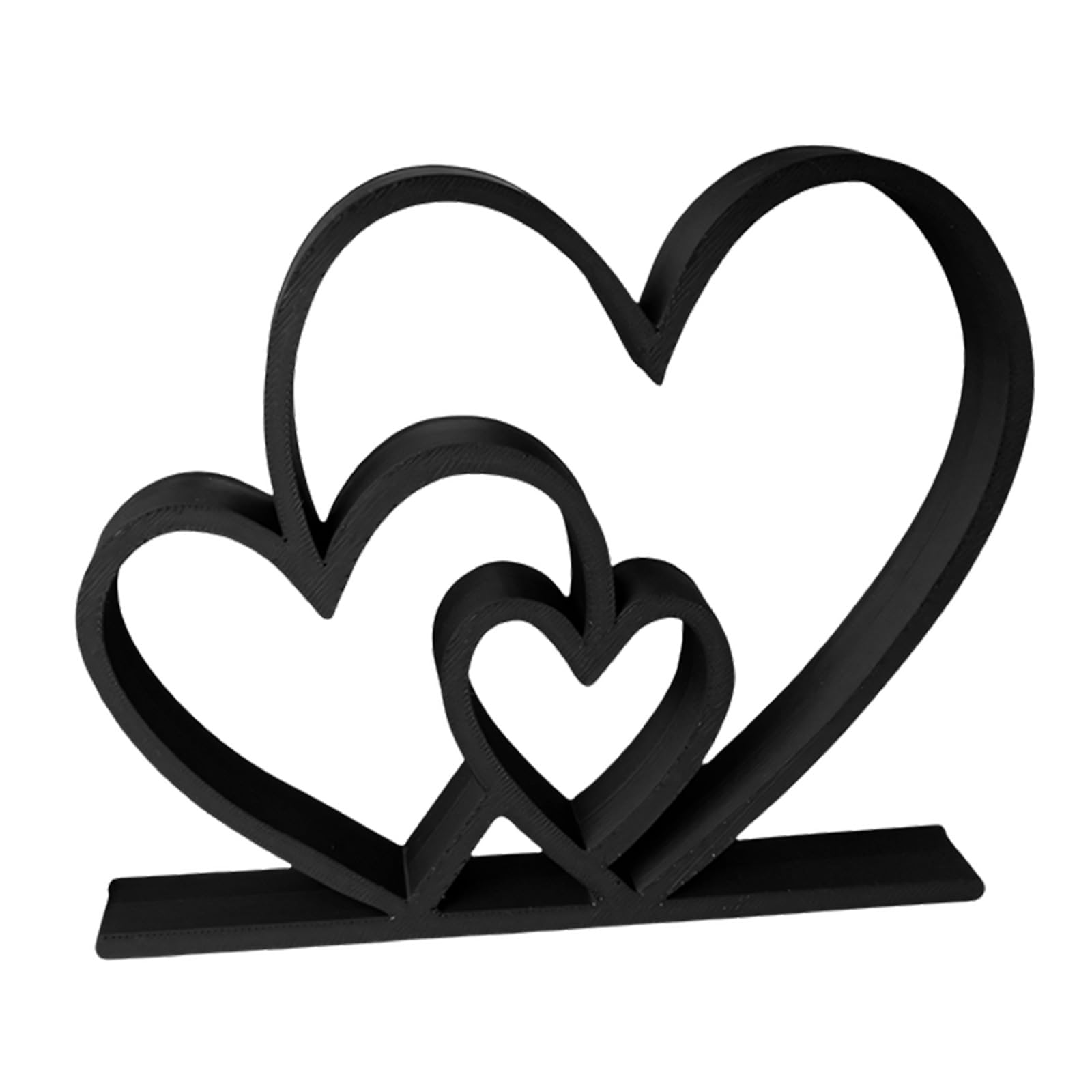Aesthetic Love Statues Heart Sculpture Centerpieces 3D Printed Heart Figurines Ornament Valentine Decoration for Wedding Love Statues and Sculptures