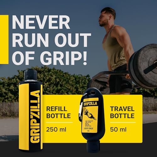 image for GRIPZILLA Liquid Chalk Combo Kit (250+50 ML) Gym Chalk for Weight Lift