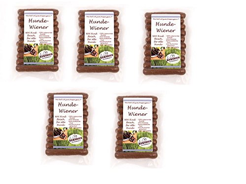 Keksdieb Hunde Wiener ohne Gewürze 10 Würstchen Größe 5 x 10 Stück