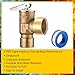Gulfmew 30 PSI Pressure Relief Valve, Boiler Relief Valve with 3/4 NPT Thread, PTFE Thread Seal Tape, Brass, for Hot Water and Cold Water Systems