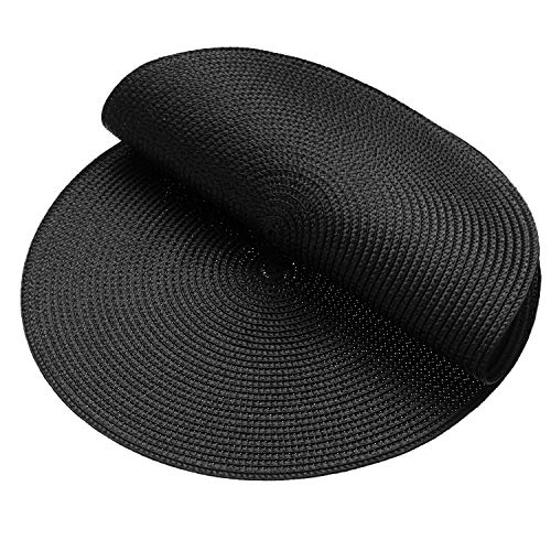 image for AHHFSMEI Round Braided Placemats 15 Inch Round Table Mats for Dining T
