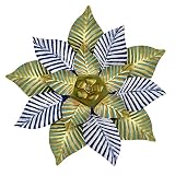 woshida Metal flowers wall decor, Metal floral home wall art sculpture for bathroom living room bedr