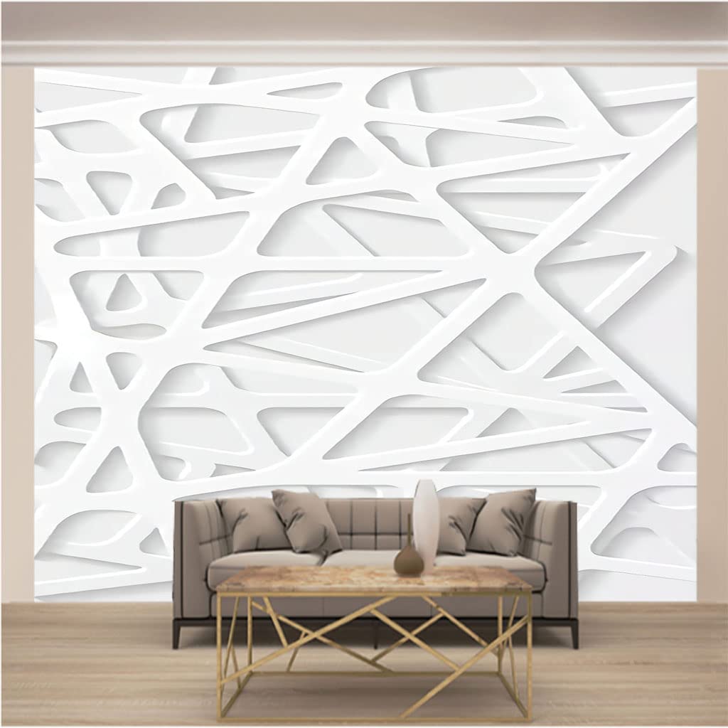 Papier peint panoramique 3d blanc pour salon et chambre