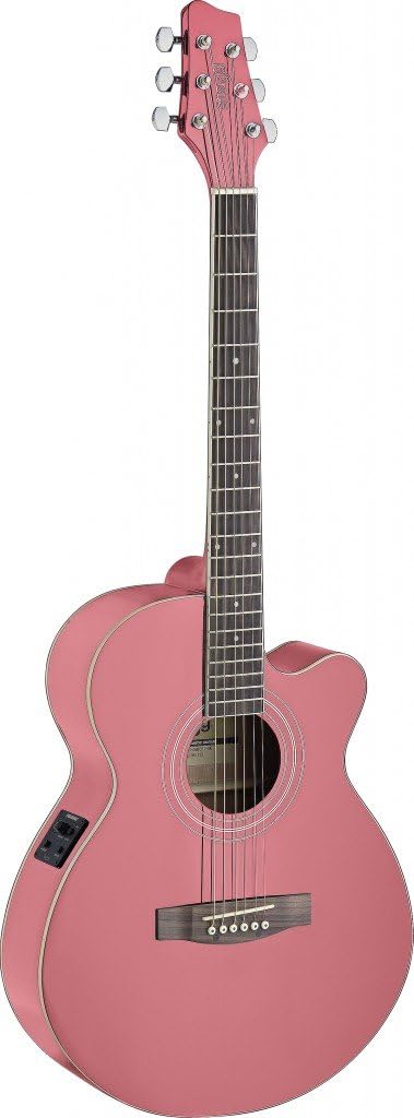 Stagg SA40MJCFI-PK Acoustic-Electric Guitar
