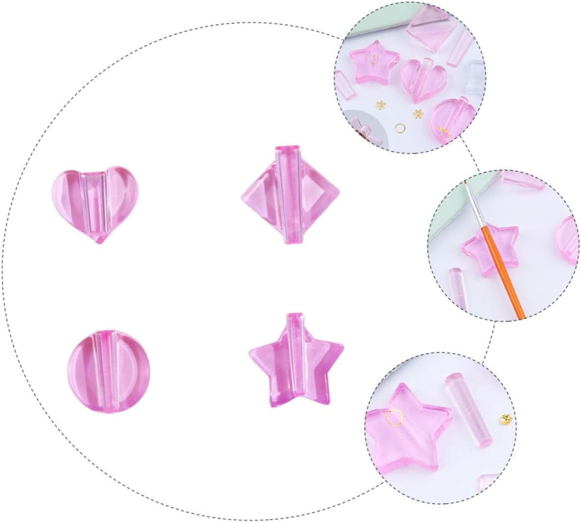 NUOBESTY 20pcs Nail Embossing Molds for Manicure Art Nail Tools Shapes Star Heart Easy to Use for Home Salon for Art Skills Development