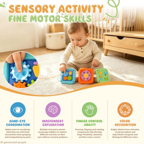 Montessori Busy Board for Toddlers, Baby Busy Board for Travel - Image 4