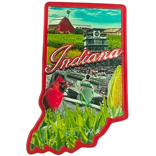 Imán decorativo con forma de Indiana de 2 pulgadas