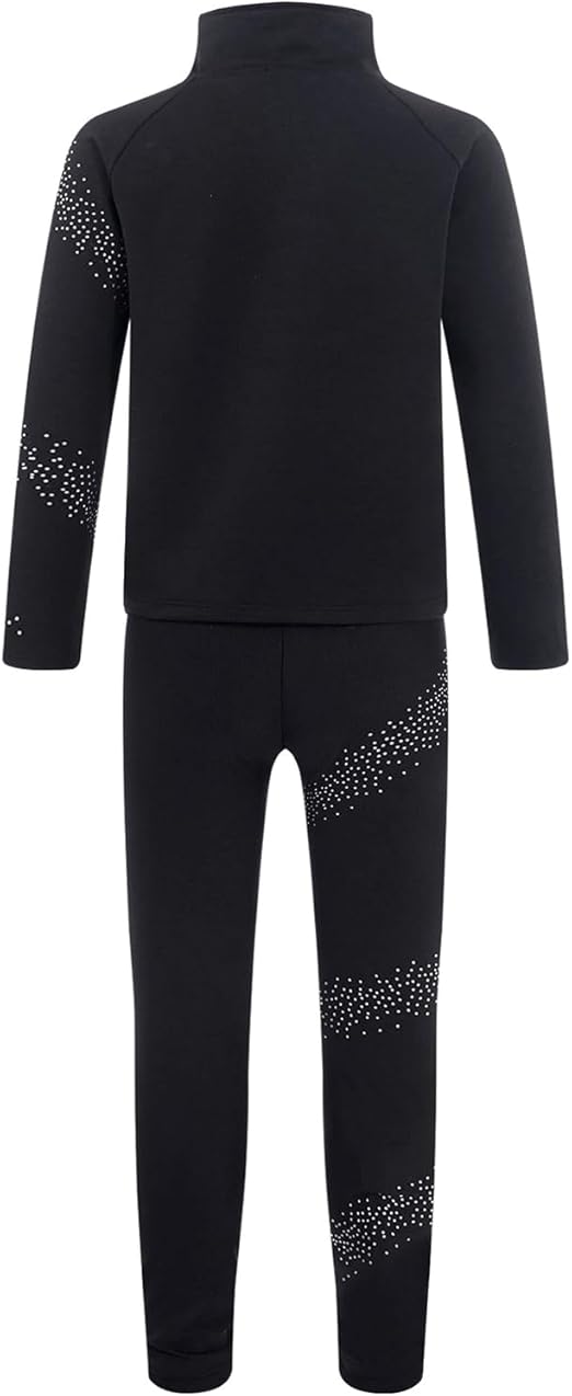 YiZYiF 2PCS Enfant Fille Tenue De Patinage Artistique Vestes