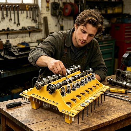 Organizador de motor de cilindro y soporte con compartimentos de 17.7x16.1 pulgadas 5