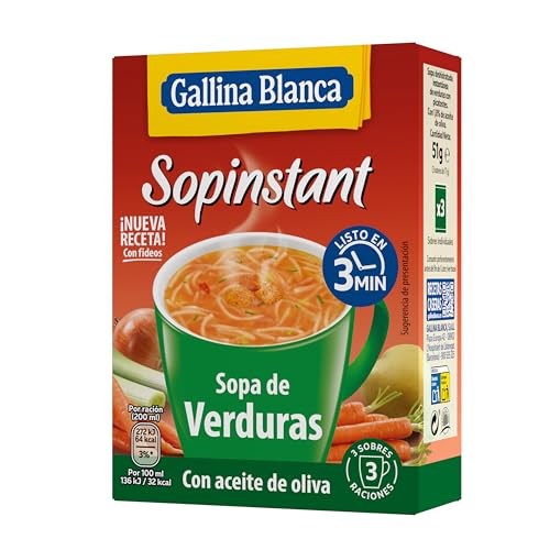 Gallina Blanca Sopinstant Sopa de Verduras con Picatostes, 48g