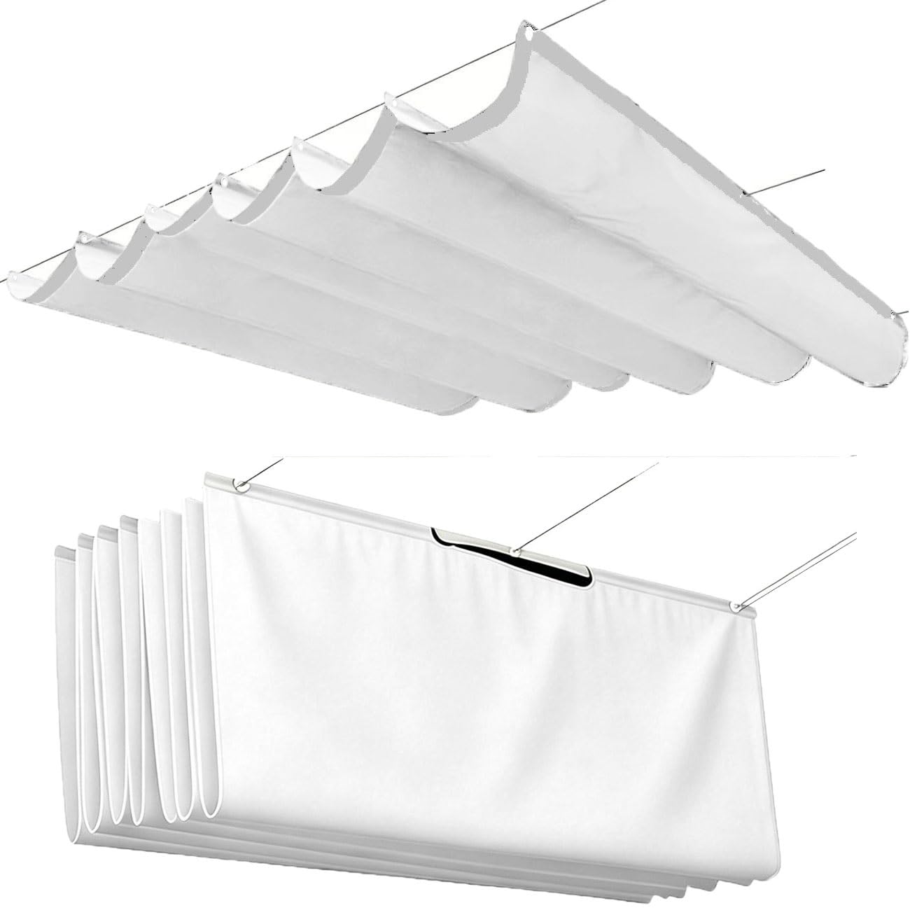 Voile d'ombrage imperméable et réglable contre la pluie