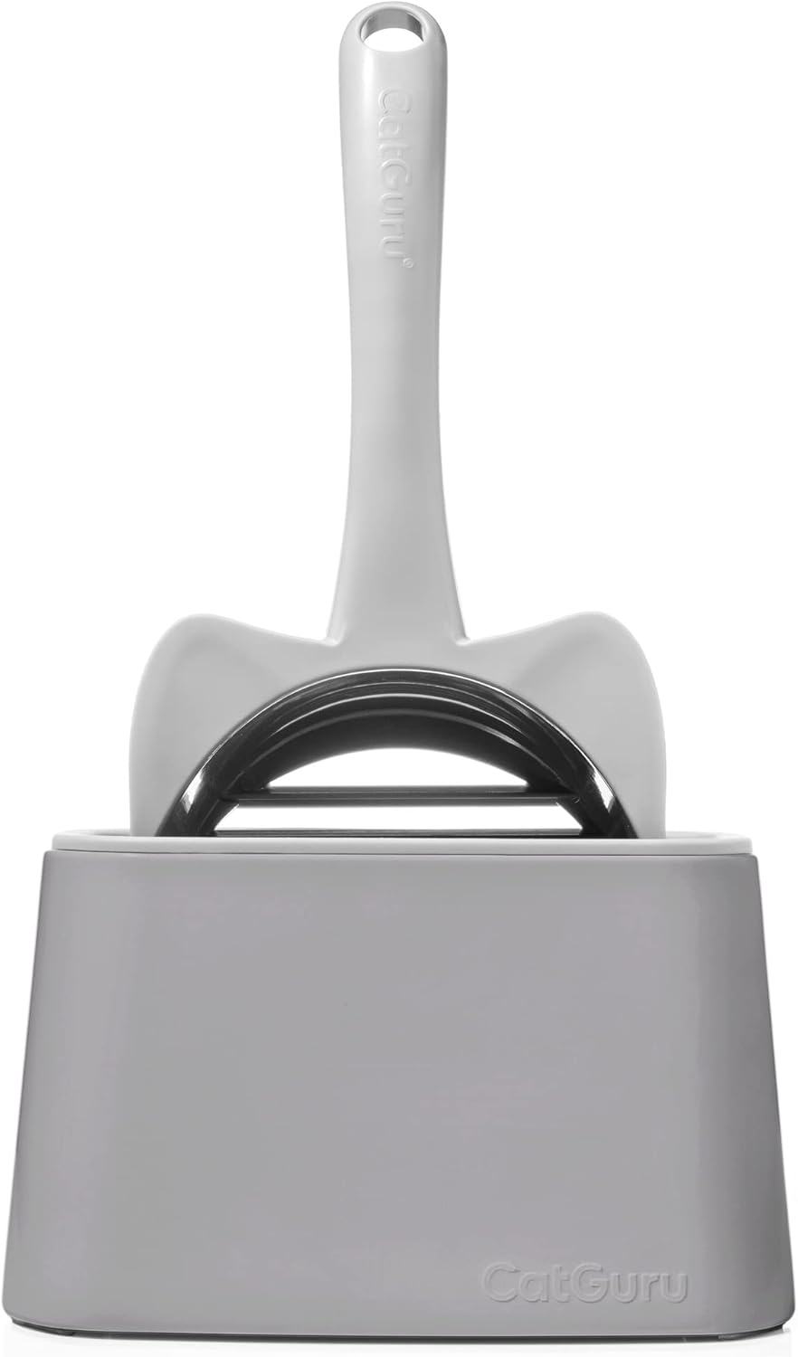 CatGuru Litter Scoop (Gray) and Litter Scoop Holder (Gray)