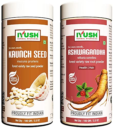 Om shant iyush herbal ayurveda ashwagandha kaunch beej powder - 1…