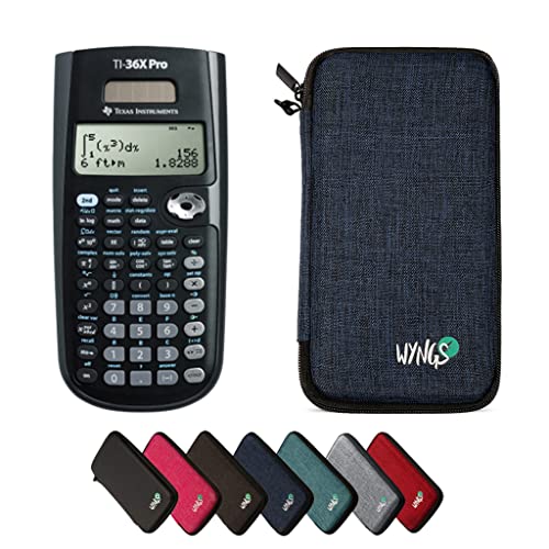 TI 36 X Pro Scientific Technical Calculator + WYNGS Protective Case Blue + Extended Warranty