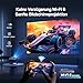 WOLFANG Mini Beamer 4K【Netflix Official & Autofokus/Trapezkorrektur】, 28000 Lumen WiFi 6 Smart Projektor mit Bluetooth, Beamer Heimkino mit 180° Ständer für 300-Zoll-Display/iOS/Androi...