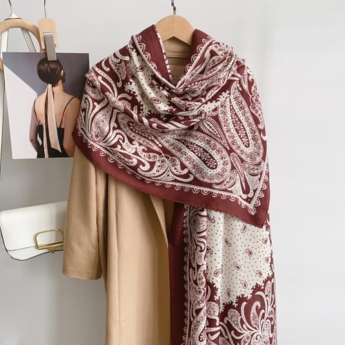Image of Viscose Scarf for Women | Lightweight & Long | Stole for Women - Stylish Design | Neck Scarf, Hair Scarf, & Head Scarf for Women & Girls | All Season Accessory