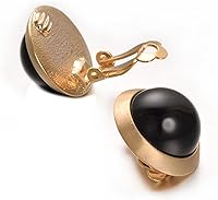 Vista 32 de Yoursfs Clip on Earrings for Women Round Faux Pearl Earrings Clipon 18K Gold Plated Non Pierced Earring Jewelry Marfil