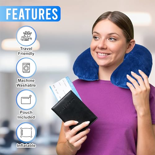 Almohada Inflable para Cuello con Funda Lavable miniatura 3