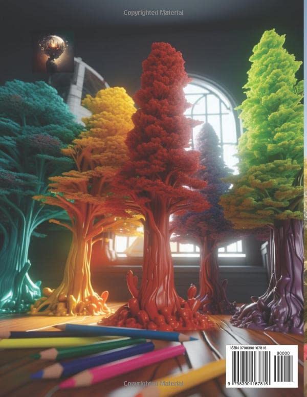 Trees Colouring book interior NEW For Kids aged 2-4 4-8: Trees Colouring book interior NEW For Kids aged 2-4 4-8 image 3